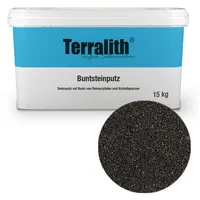 Terralith Buntsteinputz Mosaikputz 2 mm 15 kg schwarz anthrazit