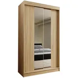 masseno Schwebetürenschrank LUCENZA 120 x 216 x 61 cm Braun