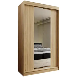 masseno Schwebetürenschrank LUCENZA 120 x 216 x 61 cm Braun