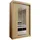 masseno Schwebetürenschrank LUCENZA 120 x 216 x 61 cm Braun