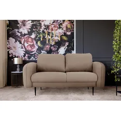 2-Sitzer LEONIQUE "Skidi", grau, B:185cm H:81cm T:93cm, Korpus/Basismaterial: 100% Polyester. Sitzfläche: 100% Polyester, Sofas