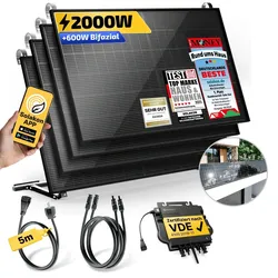 onPower: 2000 Watt Balkonkraftwerk - 5m / Balkon / ohne Speicher