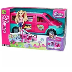 Camping-Set mit Puppe - 11 Teile
