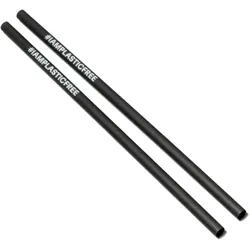 #IAMPLASTICFREE 300 Stück Nachhaltige Trinkhalme 2.0 7x210 mm schwarz – Strohhalme, hitzeresistent, wiederverwendbar, biologisch abbaubar