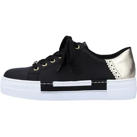 Rieker N4931-00 Schwarz/Gold Damen 38