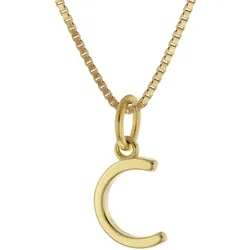 trendor 15255-C Damen-Kette mit Buchstabe C Anhänger Gold auf Silber 925, 45 cm