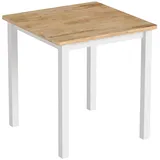 Homcom Esstisch, Eiche, Holz, Echtholz,Kautschukholz, 4-Sitzer, Quadratisch, eckig, 69x75x69 cm, Esszimmer, Tische, Esstische