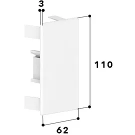 GGK 11201 Endstück (B x T) 110mm x 62mm 1 St. Reinweiß