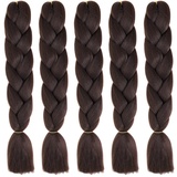 BYNYXI 5 Stücke Jumbo Braids Extensions, 120cm Kunsthaar zum Einflechten Twist Zöpfe Synthetik Crochet Hair Flechthaar Haarverlängerungen Einfarbige Ombre Jumbo Zöpfe Haar Flechten Extensions