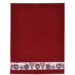 framsohn Geschirrtuch Waffel 'Lebkuchen' 50 x 70 cm Rot