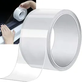 chausa Lackschutzfolie für Fahrrad Auto Haushaltsgeräte Türrahmen Kantenschutz Stark Transparent, Dick 5cm x 5m 20881 - Transparent,