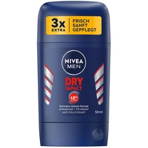 NIVEA MEN Dry Impact Deo Stick (50 ml), Anti-Transpirant für ein trockenes Hautgefühl, Deodorant mit 48h Schweiß-Schutz-Formel und 2 antibakteriellen Wirkstoffen