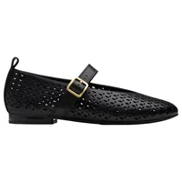 CLARKS Damen. Fawna Jane Ballerinas, Black Leather, 37.5 EU