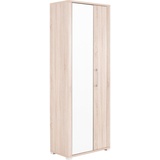 MID.YOU Garderobenschrank Sonoma Eiche - Moderner Flurgarderoben Schrank mit Spiegeltür - 74 x 200 x 40 cm (B/H/T)