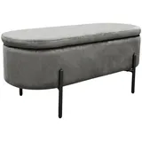 byLIVING Truhe Nova grau B/H/T: ca. 95x42x37.5 cm - grau