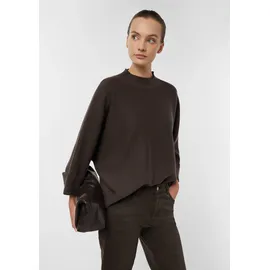 Comma, Strickponcho mit Stehkragen - braun - L