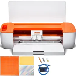 VEVOR Vinyl-Schneidemaschine, DIY-Schneidemaschine mit Bluetooth-Konnektivität, Kompatibel mit iOS, Android, Windows & Mac, Umfangreiche Designs enthalten, Individuelle Karten, Heimdekoration
