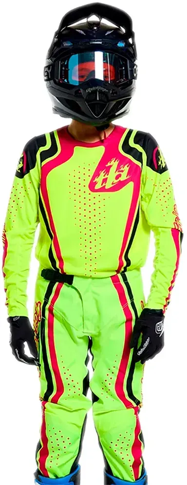 Troy Lee Designs Gp Pro Roller Offroad-hosen - Flo Yellow / Fuchsia - 5-6 Jahre