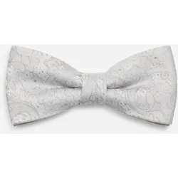 Fliege MONTI "FIORENZO", Damen, silber mit paisley, muster, Materialmix, elegant,festlich,klassisch, Fliegen, mit edlem Paisley-Muster – festliches Accessoire für Bräutigam & Gala