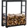 TPFLiving Kaminholzständer Kerry-II Metall 25 x 100 x 100 cm Schwarz