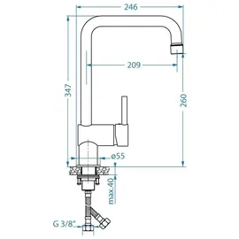 ALVEUS Stella Spültischarmatur Schwarz