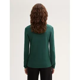 Tom Tailor Damen Pullover mit V-Ausschnitt, grün, Gemustert, Gr. XXL