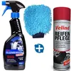 Nano Felgenreiniger im Set Fahrzeugpflege Set 2 inkl. Felgenreiniger Reifenglanzspray und Waschhandschuh