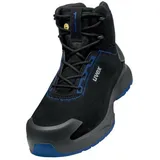 Sports Sicherheitsschuhe uvex 1 x-craft Stiefel S2 68159 schwarz blau Weite 12 Grösse 44 S2 44