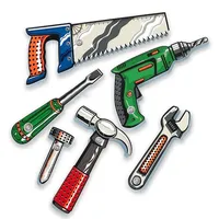 Liontouch - Werkzeugspielset für Kleinkinder – Ab 1 Jahr | Sicheres Schaumstoff-Set mit Bohrmaschine, Hammer, Säge, Schraubenzieher, Schraubenschlüssel & Nagel | Lernspielzeug für Bauen & Konstruktion