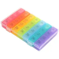 Tablettenbox 7 Tage Klein, 11 Stück Pillendose Klein Medikamentenbox Tabletten Wochenbox Pillenbox Tablettendose für Unterwegs Rund Small