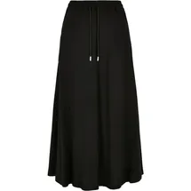 URBAN CLASSICS Ladies Viscose Midi Skirt Rock, black