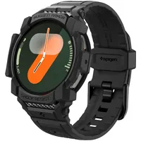 SPIGEN Rugged Armor Pro Hülle mit Armband Kompatibel mit Samsung Galaxy Watch 7 40mm (2024) - Matt Schwarz