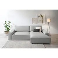 Home Affaire Ecksofa HOME AFFAIRE "NEU: SHERWOOD XXL 284, Big-Sofa L-Form, tiefe Sitzfläche 95 cm, Cord", silber (silbergrau), B:284cm H:90cm T:195cm, 100% Polyester, Sofas, Ecksofa, Recamiere rechts/links, als Schlafsofa stellbar, Cord u. Leinenoptik