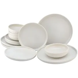 CreaTable Tafelservice Uno 12tlg. Steinzeug Weiß