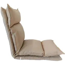 Mobili Rebecca Meditationsstuhl Polyester 56 x 135 x 70 cm Beige verstellbare Rückenlehne