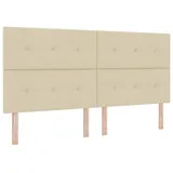 vidaXL Kopfteil mit Kopfteil Creme 200 cm Kunstleder