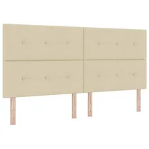 vidaXL Kopfteil mit Kopfteil Creme 200 cm Kunstleder