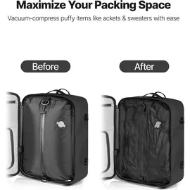 Vevor Vakuum-Reiserucksack 35 L Schwarz