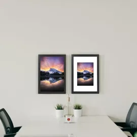 luxuskollektion DTXDTech A3 Holz Bilderrahmen Schwarz 29,7x42cm DIN A3