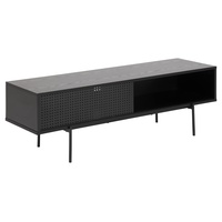 AC Design Furniture »Angus TV Tisch mit Schiebetür, Schwarz,