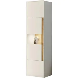 furn.design Vitrine Center 50 x 40 x 197 cm Weiß