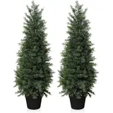 luxuskollektion Kunstpflanze Zeder Konifere Topf Outdoor UV 2 90 cm