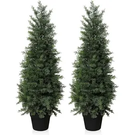 luxuskollektion Kunstpflanze Zeder Konifere Topf Outdoor UV 2 90 cm