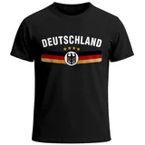 MoonWorks Print-Shirt Herren T-Shirt Fußball WM 2026 Trikot Style Fanshirt Frontprint mit Print schwarz S