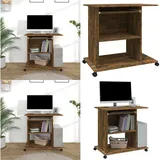 Vidaxl - Schreibtisch Räuchereiche 80x50x75 cm Holzwerkstoff - Schreibtisch - Laptoptisch - PC-Tisch - Homeoffice - Holzwerkstoff - Home & Living
