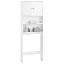 SoBuy Badezimmerschrank 65 x 20 x 182 cm Weiß MDF