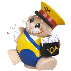 Seiffener Volkskunst Kugelräucherfigur Postbote Größe 12 cm