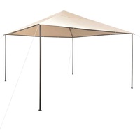 Pavilion Partyzelt Überdachung 4x4 m Stahl Beige