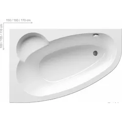 Ravak Asymmetric Asymmetrische Badewanne Acryl C481000000