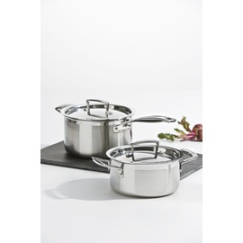 Le Creuset 3-ply Fleischtopf 18 cm silber